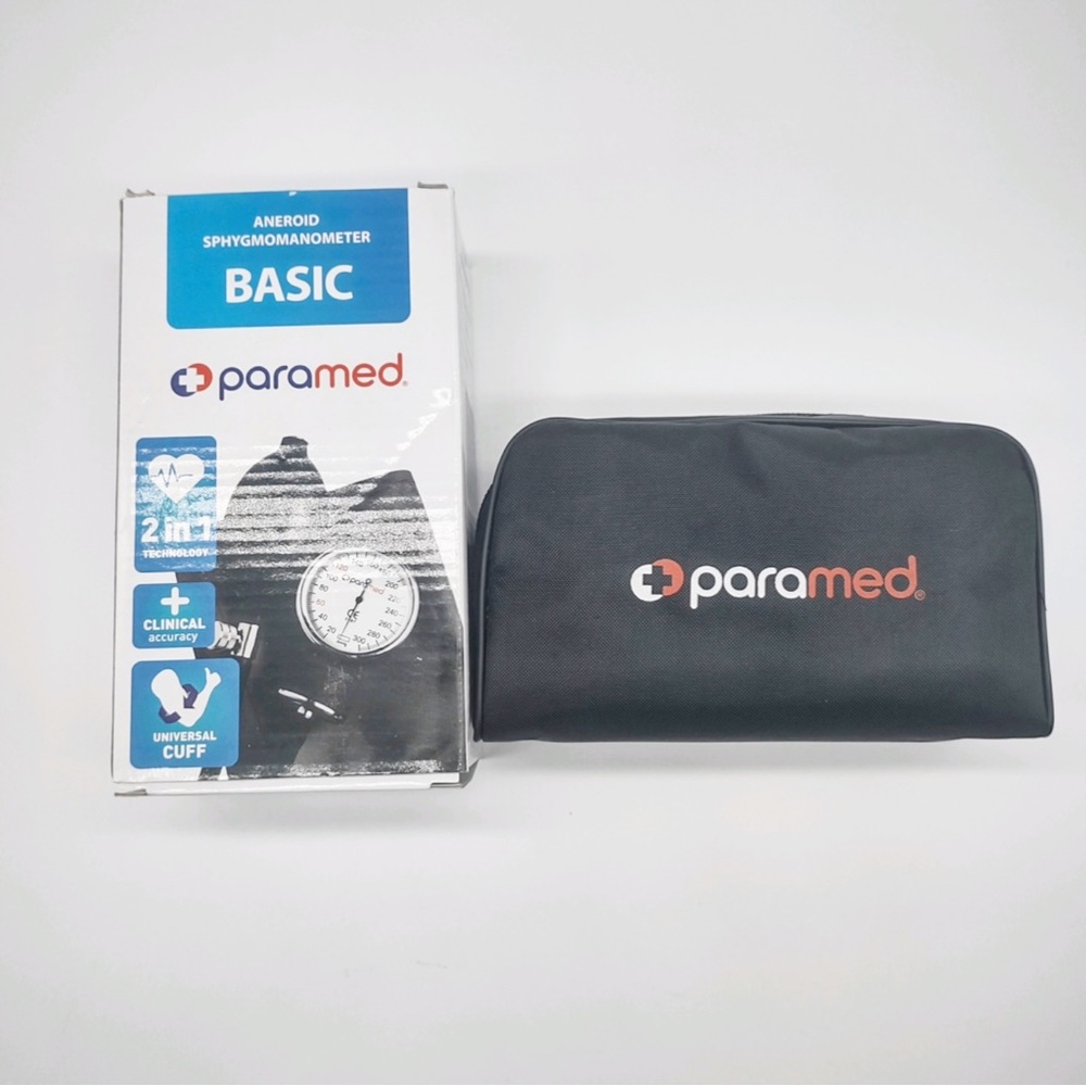 NIB Paramed Aneroid Sphygmomanometer Basic Manual Blood Pressure Cuff